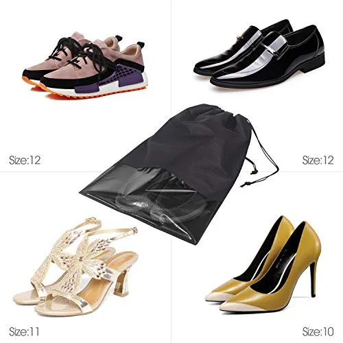 Set of 36 Shoe Bags for Travel Non-Woven with Rope for Men and Women Large Shoes Storage Pouch Organizer