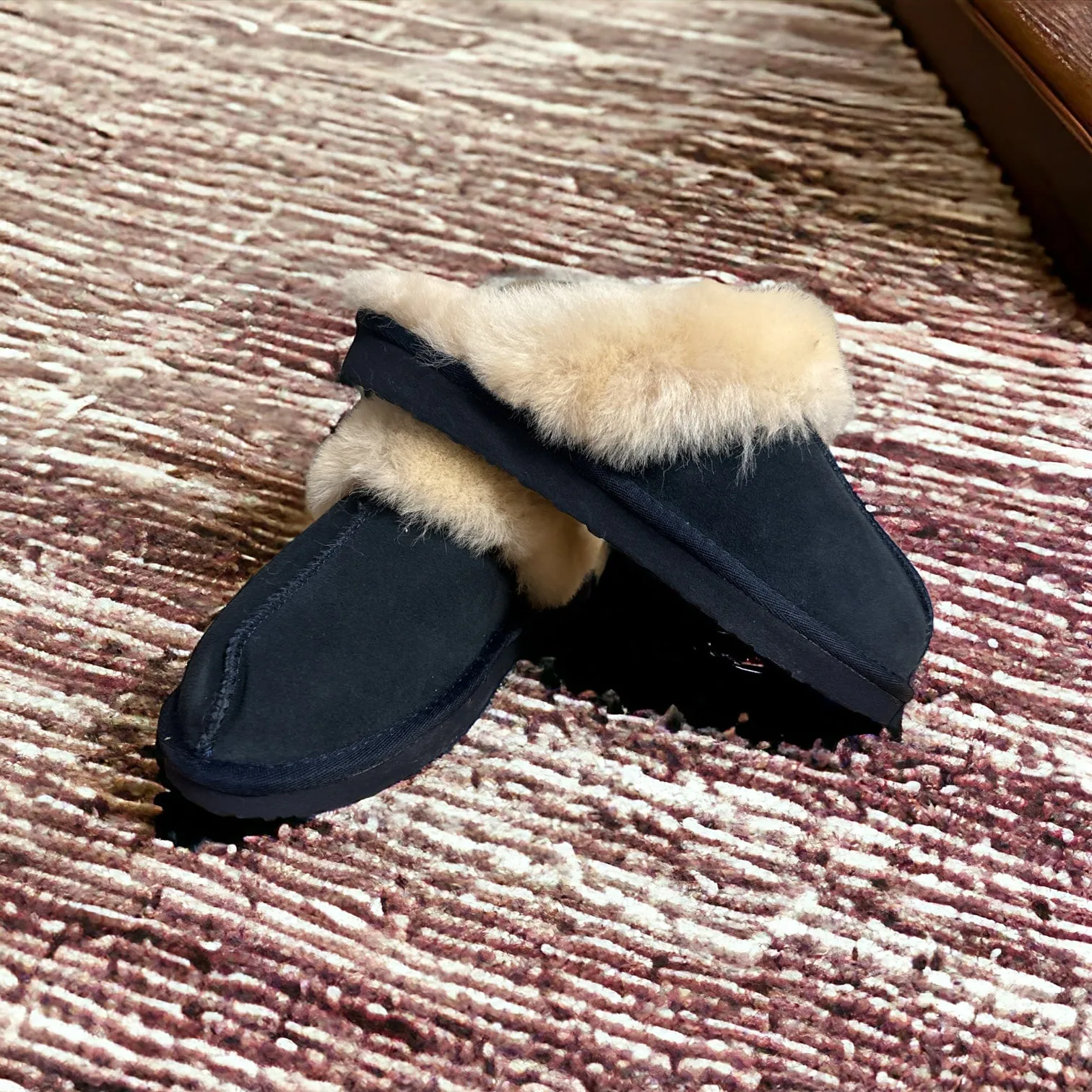 Sheepskin Slippers Navy