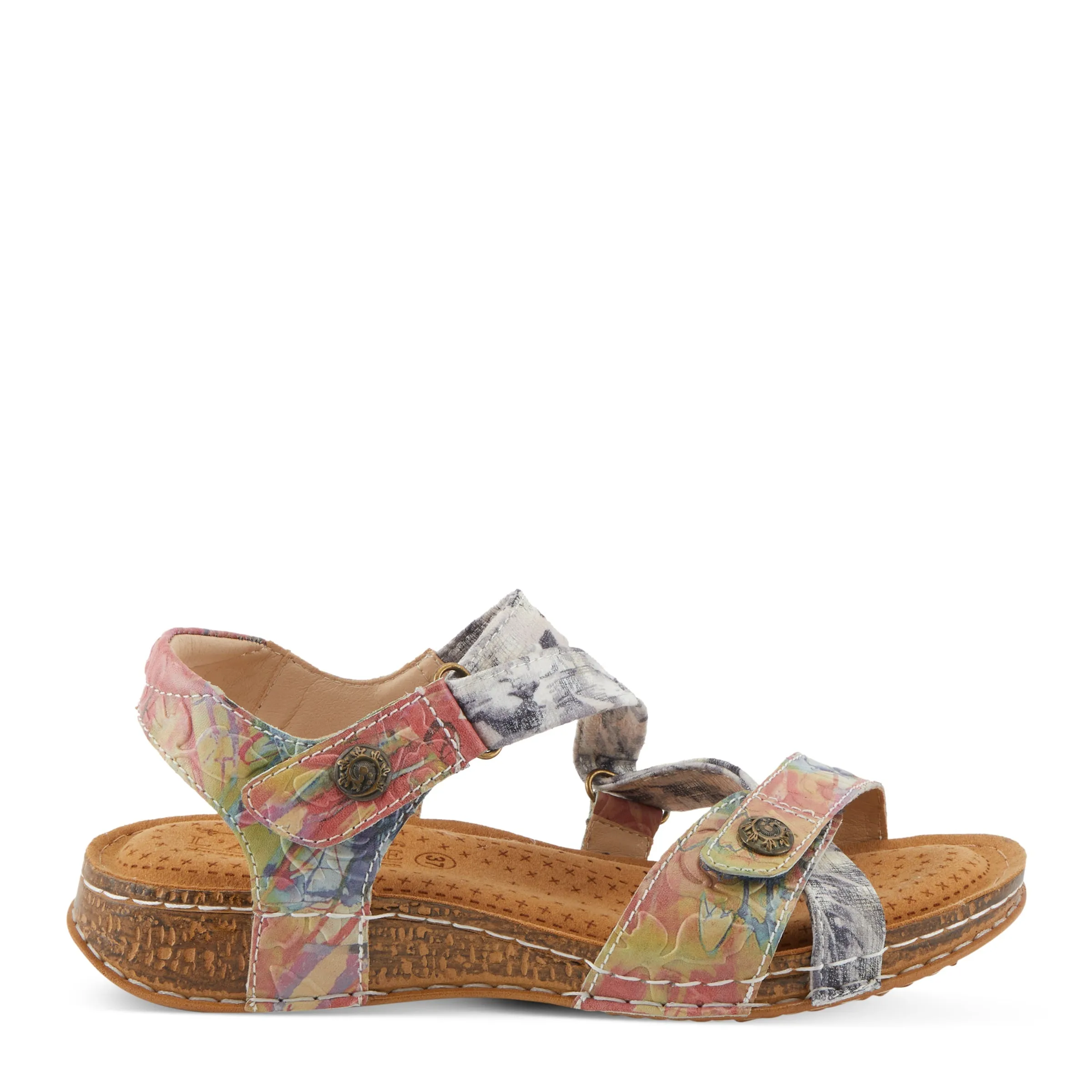 Spring Step Shoes L'Artiste Collette Sandals Women's Leather Multi Color