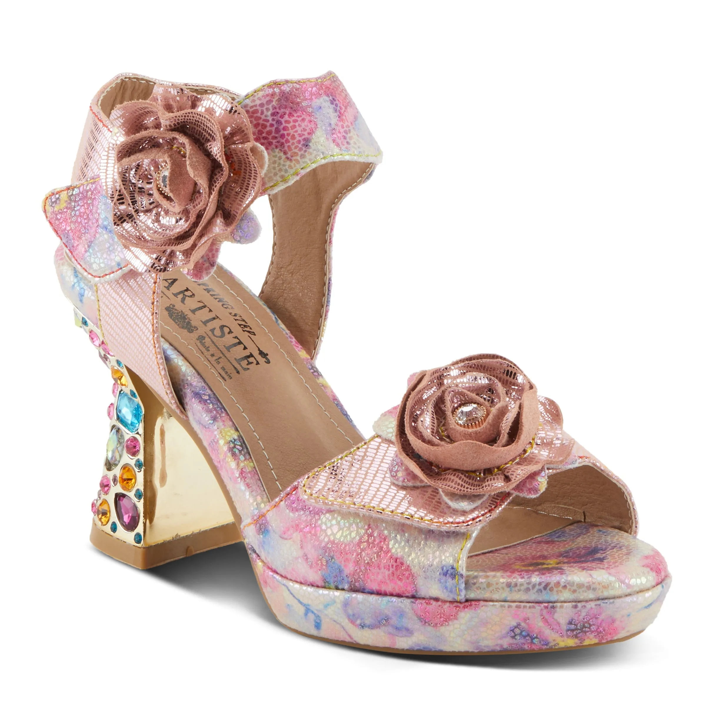 Spring Step Shoes  L'Artiste Smashing Sandals Women's Metallic Leather