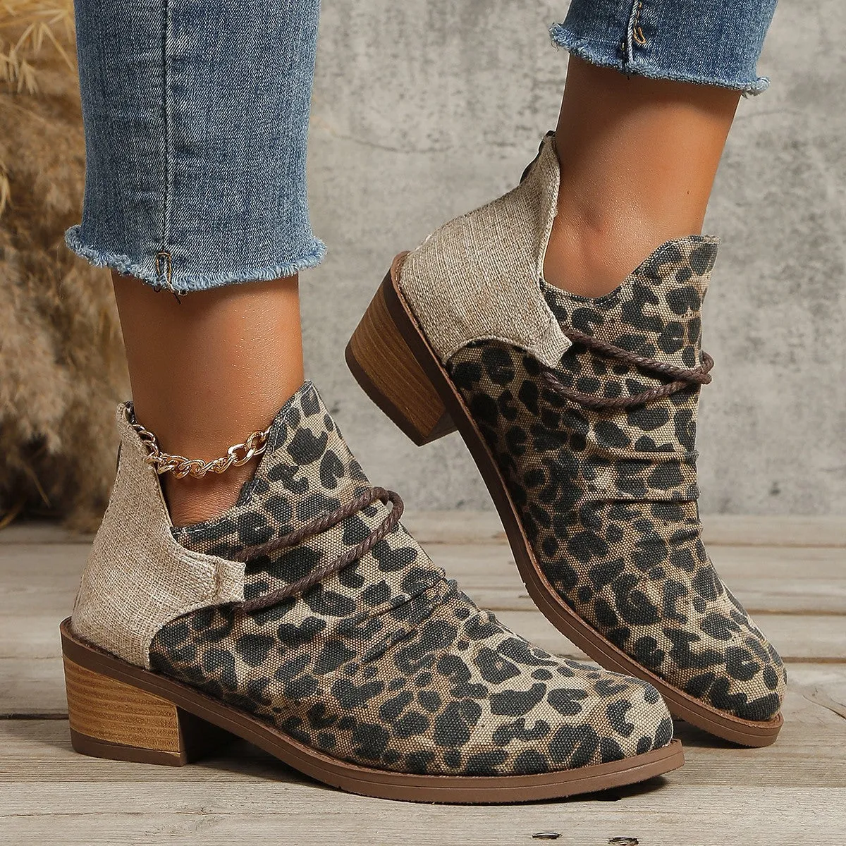 Square Heel Ankle Boots