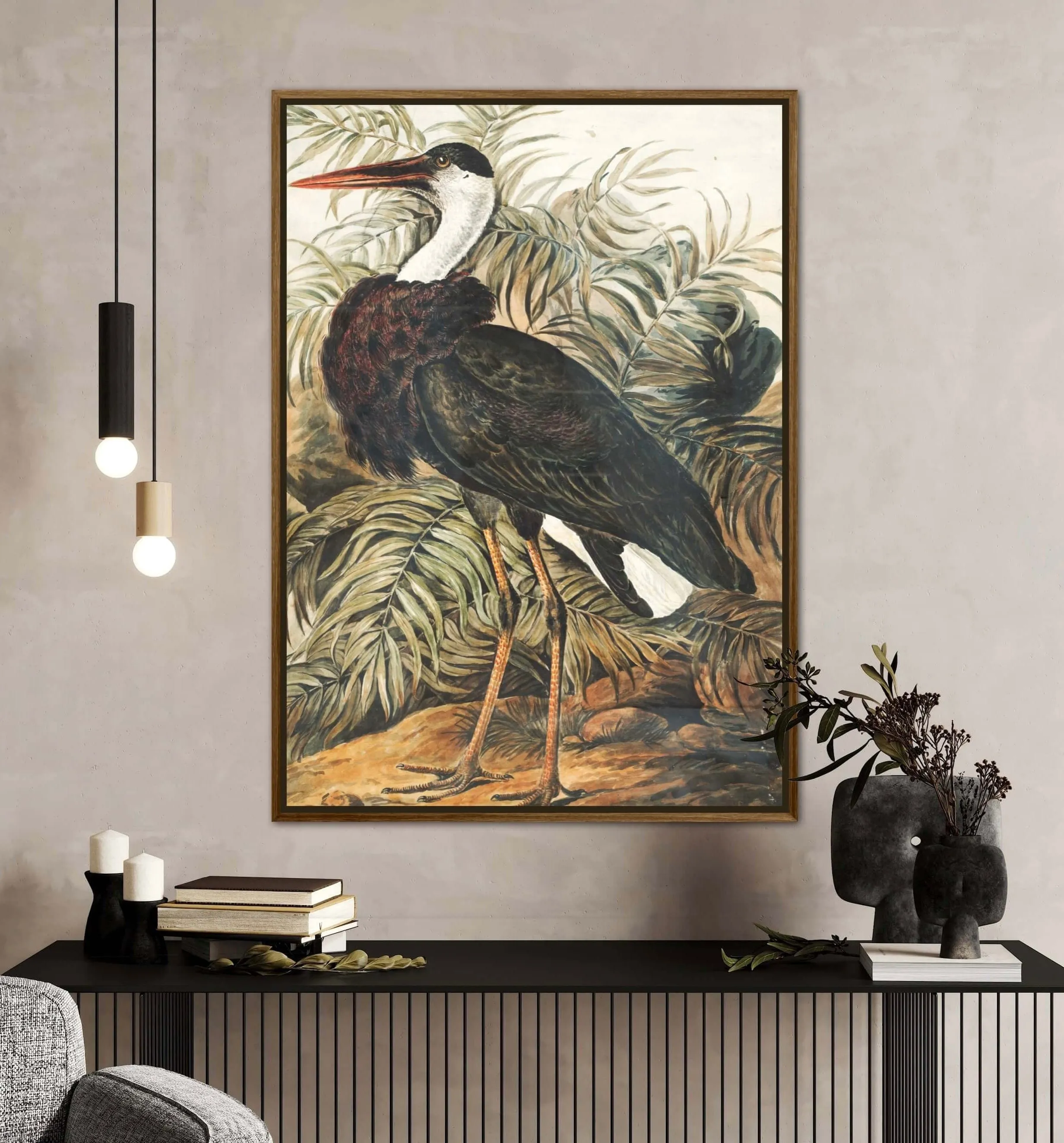 Vintage Stork Print