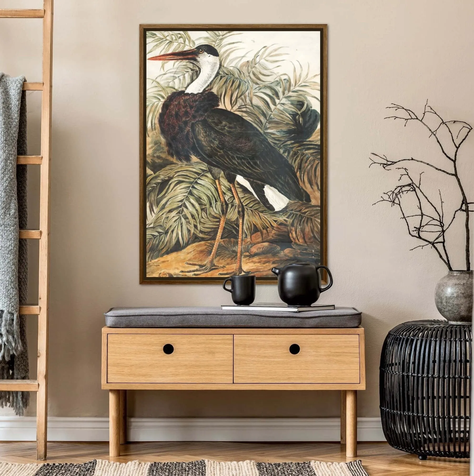 Vintage Stork Print