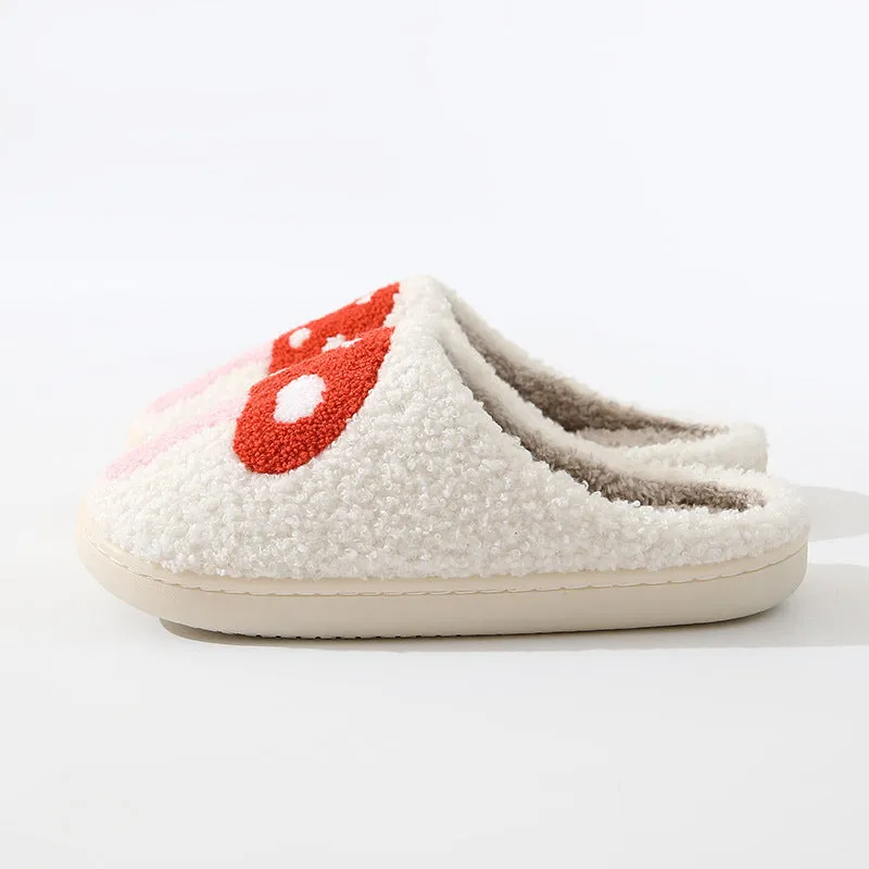 Wholesale Mushroom Warm Winter Soft Bottom Thick Non-slip Cotton Slippers
