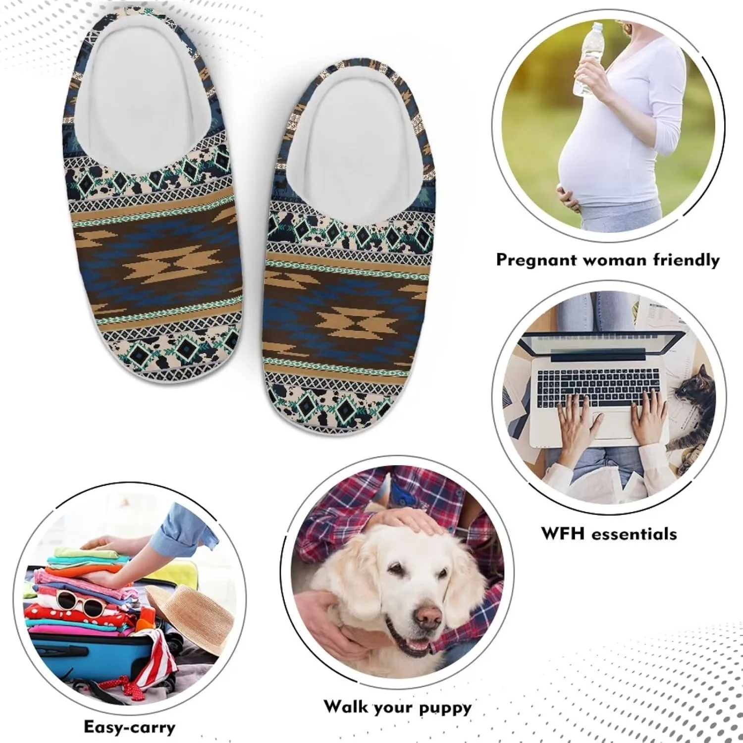 Women Fuzzy Fluffy Faux Fur Slippers Memory Foam Indoor House Shoes