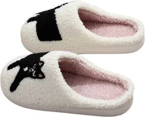 Women's Fuzzy Slippers Fleece Lined Warm Cotton Slippers Soft Memory Foam Casual Women Comfortable Slides