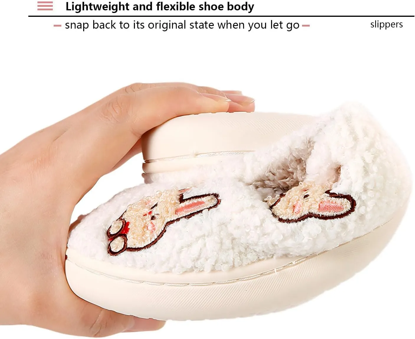 Women's Men's Cute Retro House Slippers Memory Foam Plush Fuzzy Indoor Shoes