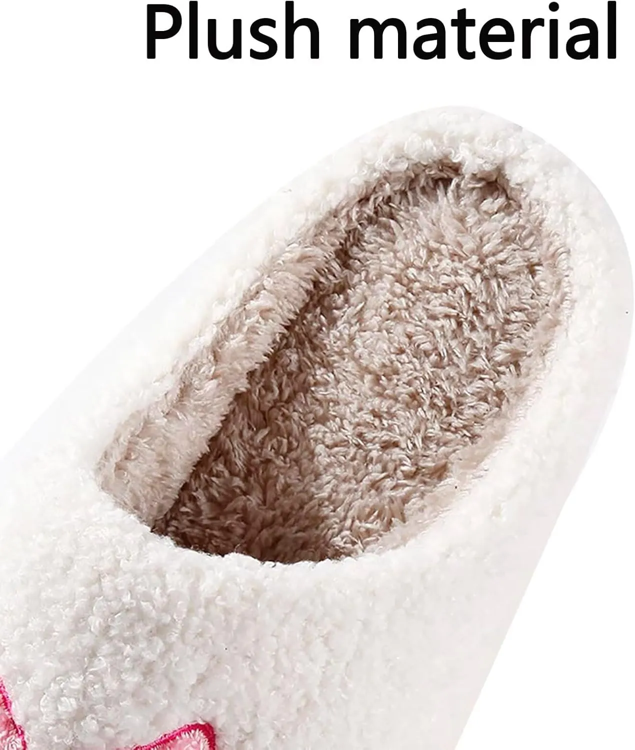 Women's Men's Cute Retro House Slippers Memory Foam Plush Fuzzy Indoor Shoes