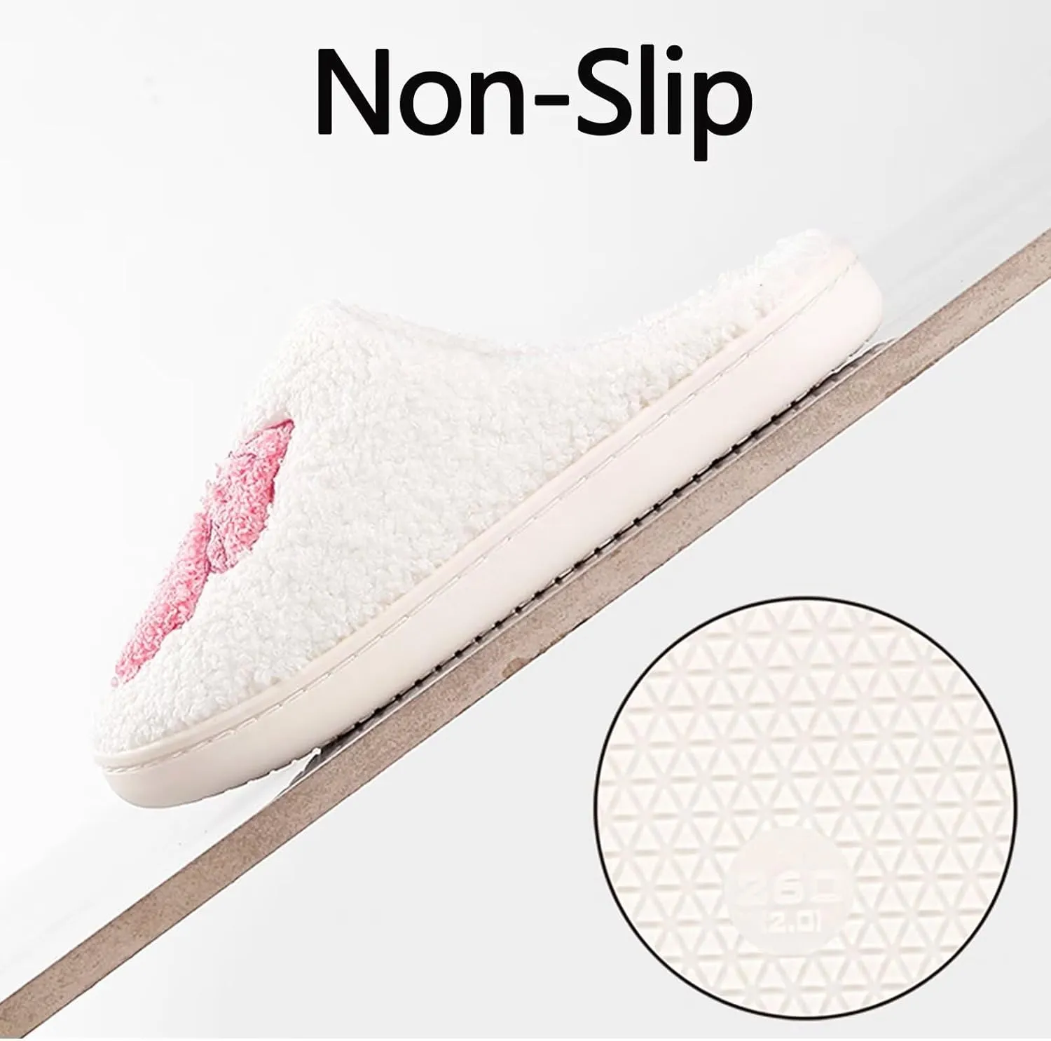 Women's Men's Cute Retro House Slippers Memory Foam Plush Fuzzy Indoor Shoes